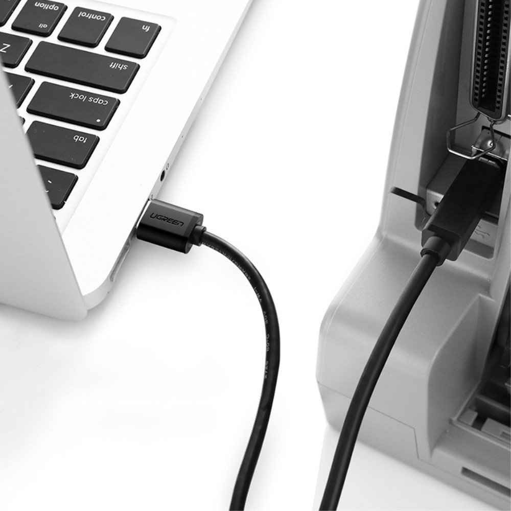 (5m) USB A auf USB B Kabel für Drucker / Scanner / Festplatten (480Mbit/s) - Schwarz