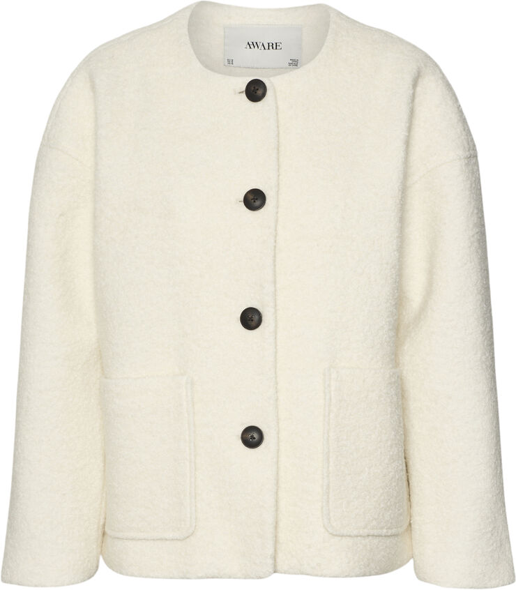 Vero Moda VMOLLO LS JACKET VMA Snow white/undyed