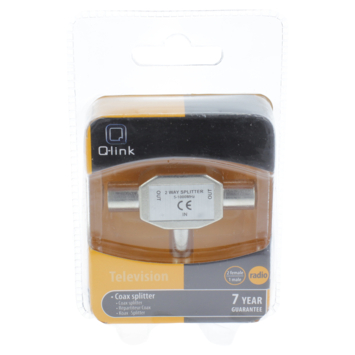 Q-Link coax splitter radio metaal 1 male/2 female