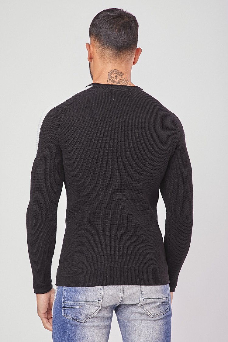 Pull fin bi couleur slim