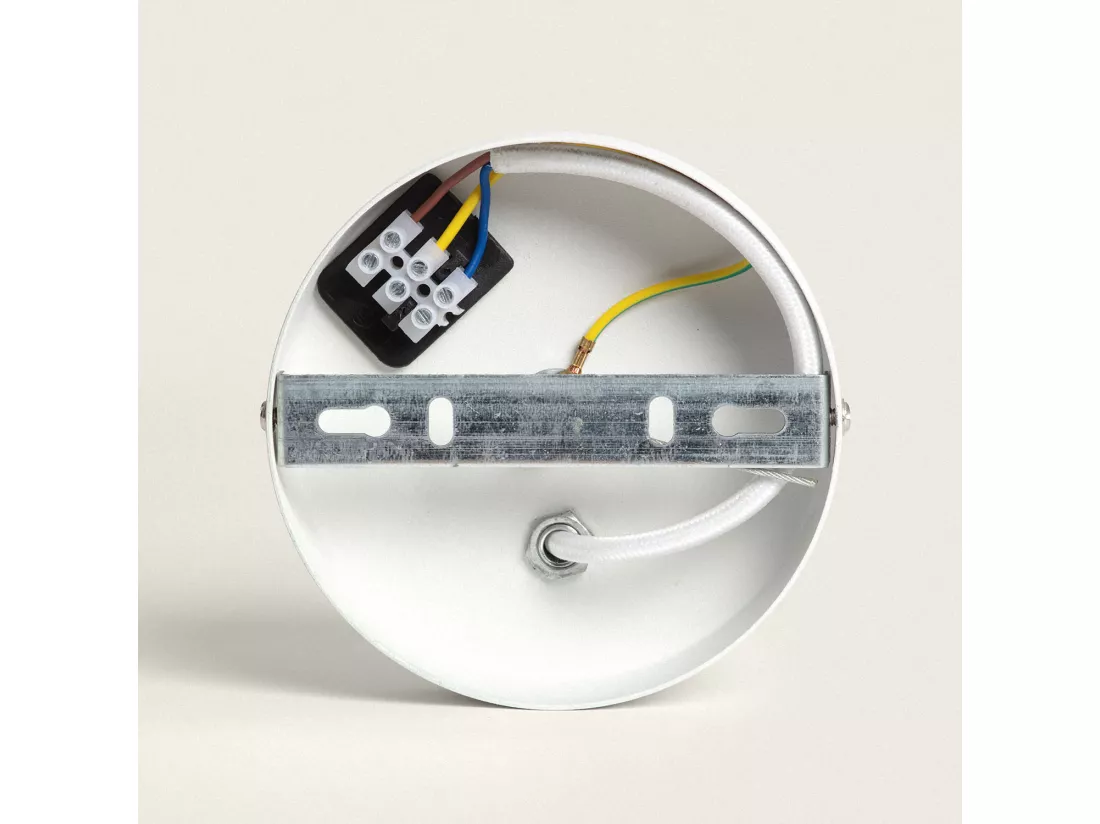 Suspension Plâtre Double Colum Blanc