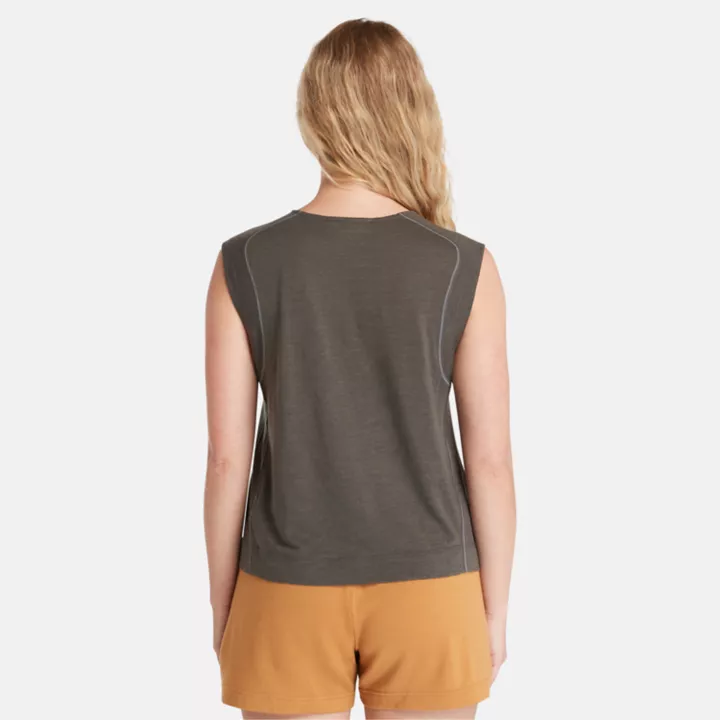 Haut sans manches Timberland x Icebreaker en laine mérinos pour femme en gris foncé