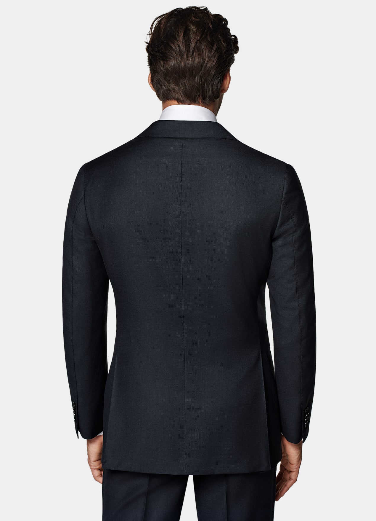 Veste de costume Havana coupe Tailored bleu marine œil-de-perdrix