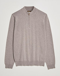 Stenströms Merino Half Zip Mud Brown