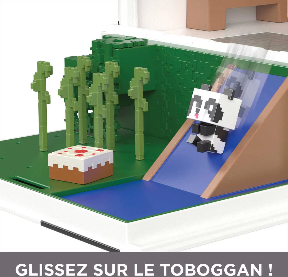 MINECRAFT - LA MAISON DU PANDA - COFFRET MINI TETES MODULABLES