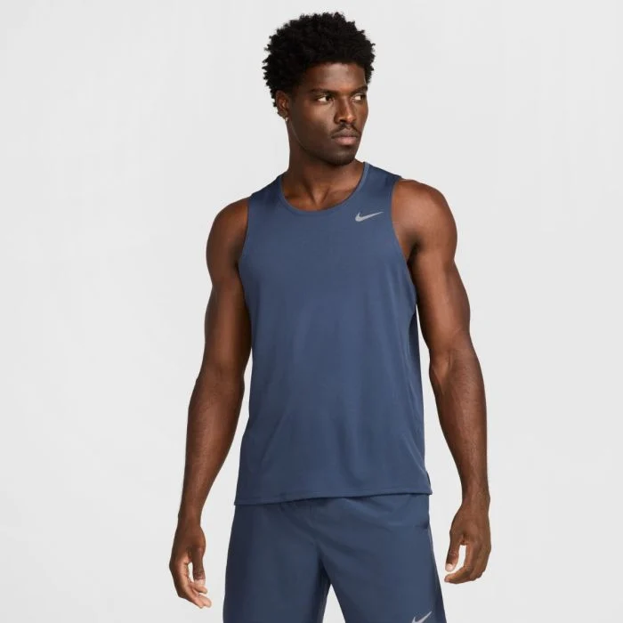 Nike Herre Singletter Dri-FIT UV Miler Tank Blå