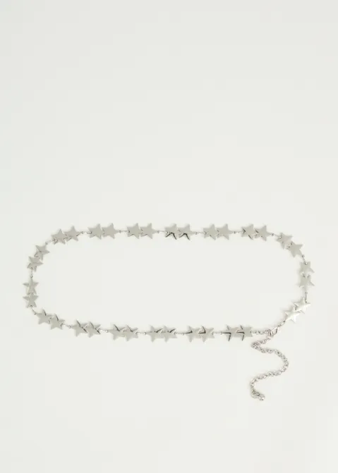 Ketting riem met sterren zilver (ZLVR)
