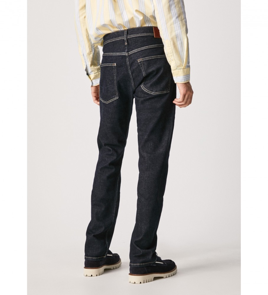 Calça jeans Pepe Jeans Cash com 5 bolsos, preta.