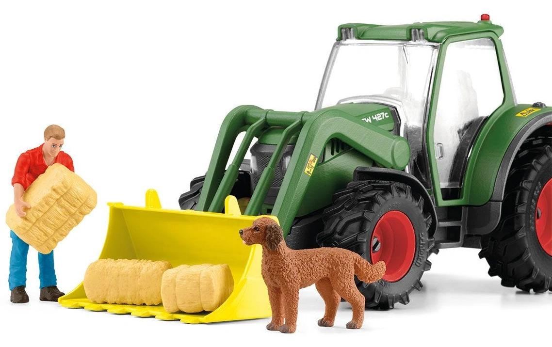 Spielfigurenset Farm World Traktor mit AnhängerTraktor-Spielset
