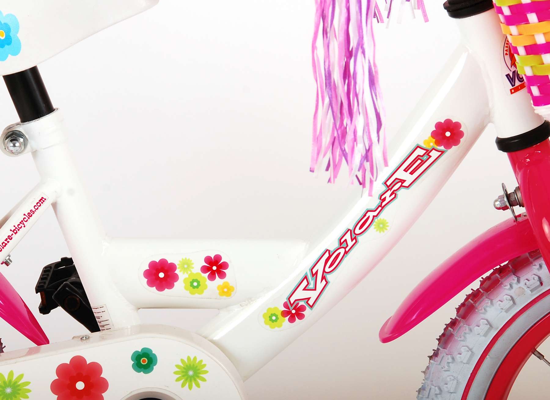 TPFSports Ashley Kinderfahrrad - Mädchen - 14 Zoll - Rücktritt + Handbremse - Weiß