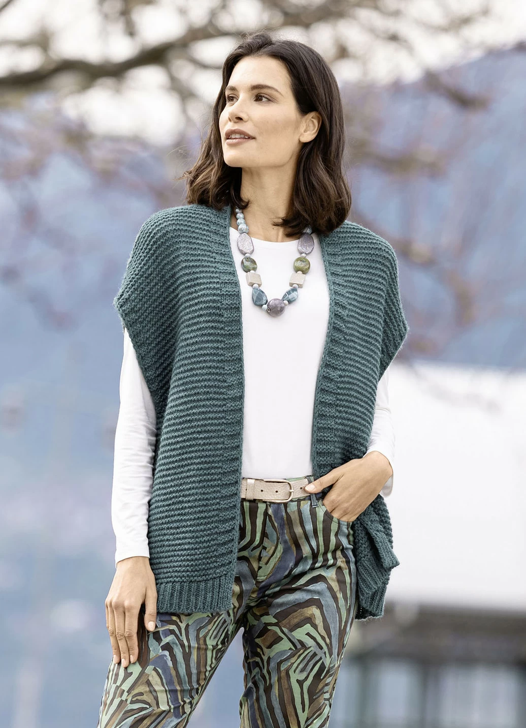 Strickweste mit Alpaka-Anteil