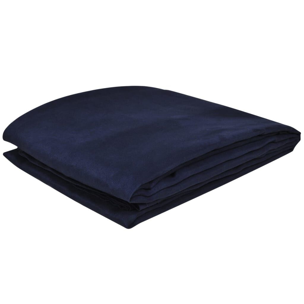 vidaXL Micro suède bankhoes, marineblauw, 140 x 210 cm