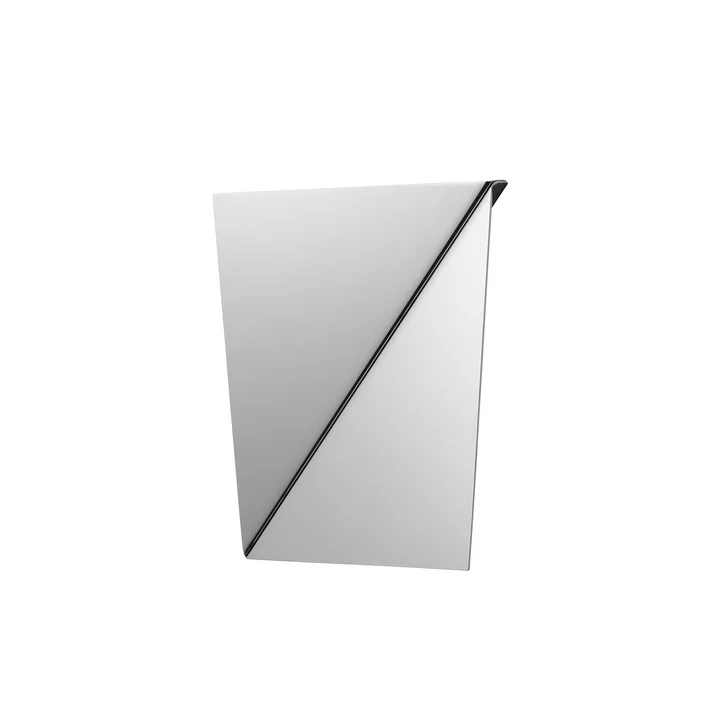 Muuto - Gaze Wandspiegel, Stahl poliert, 30 x 25 cm