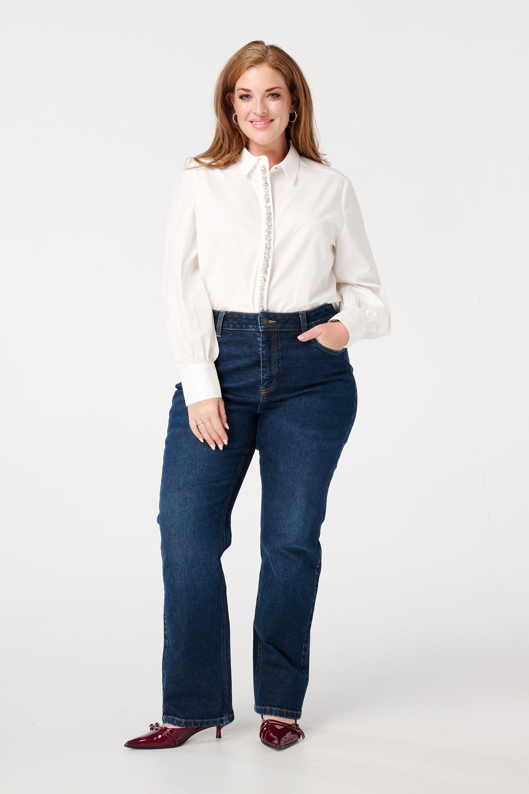 Blouse met stras Wit