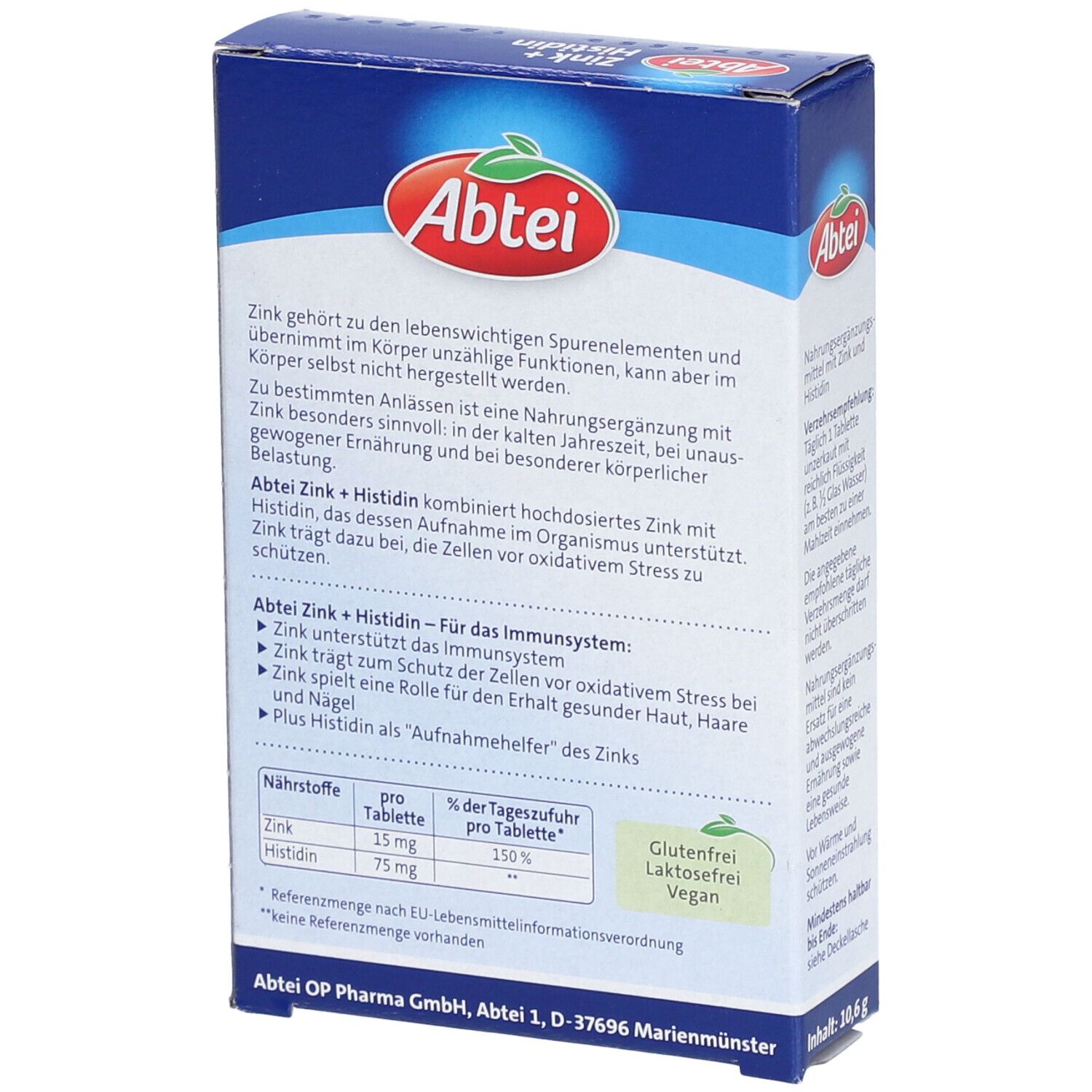 Abtei Zink + Histidin Tabletten