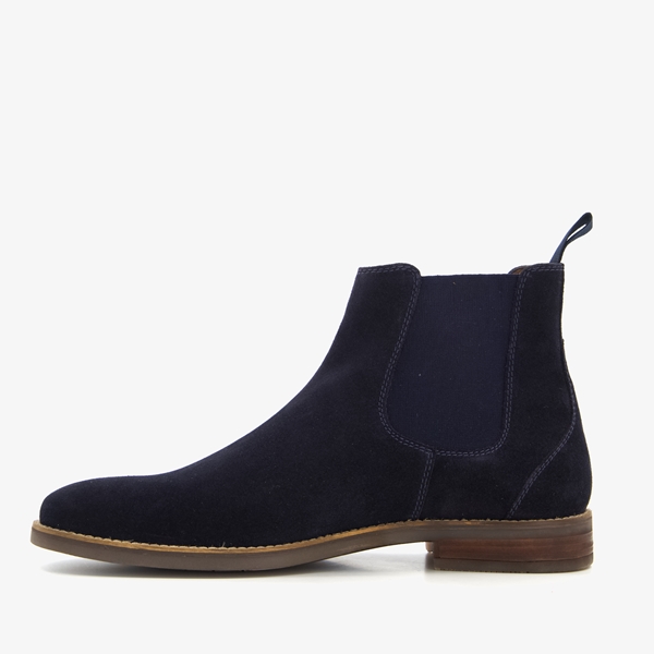 Van Beers suede heren chelsea boots blauw