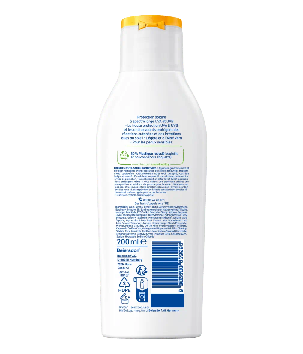 LAIT SOLAIRE SENSITIVE PROTECTION IMMÉDIATE FPS 50