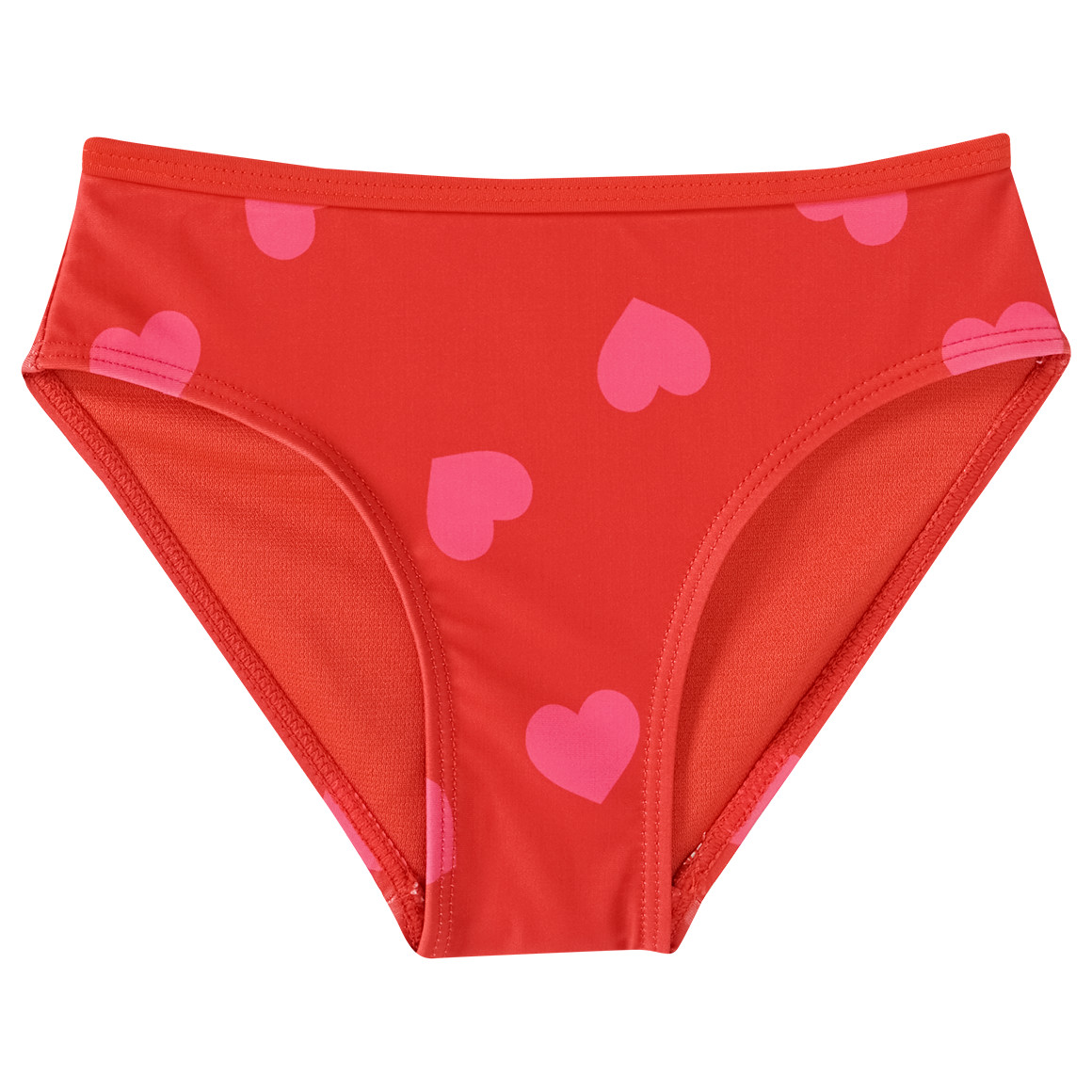 Famy Mädchen Bikini mit Herz-Allover rot