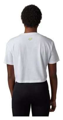T-Shirt Fox Morphic Crop Femme Blanc