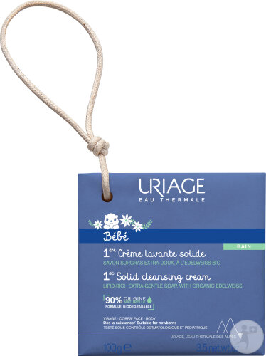 Uriage Eau Thermale Crème Lavante Solide Visage-Corps Peaux Sensibles 100g