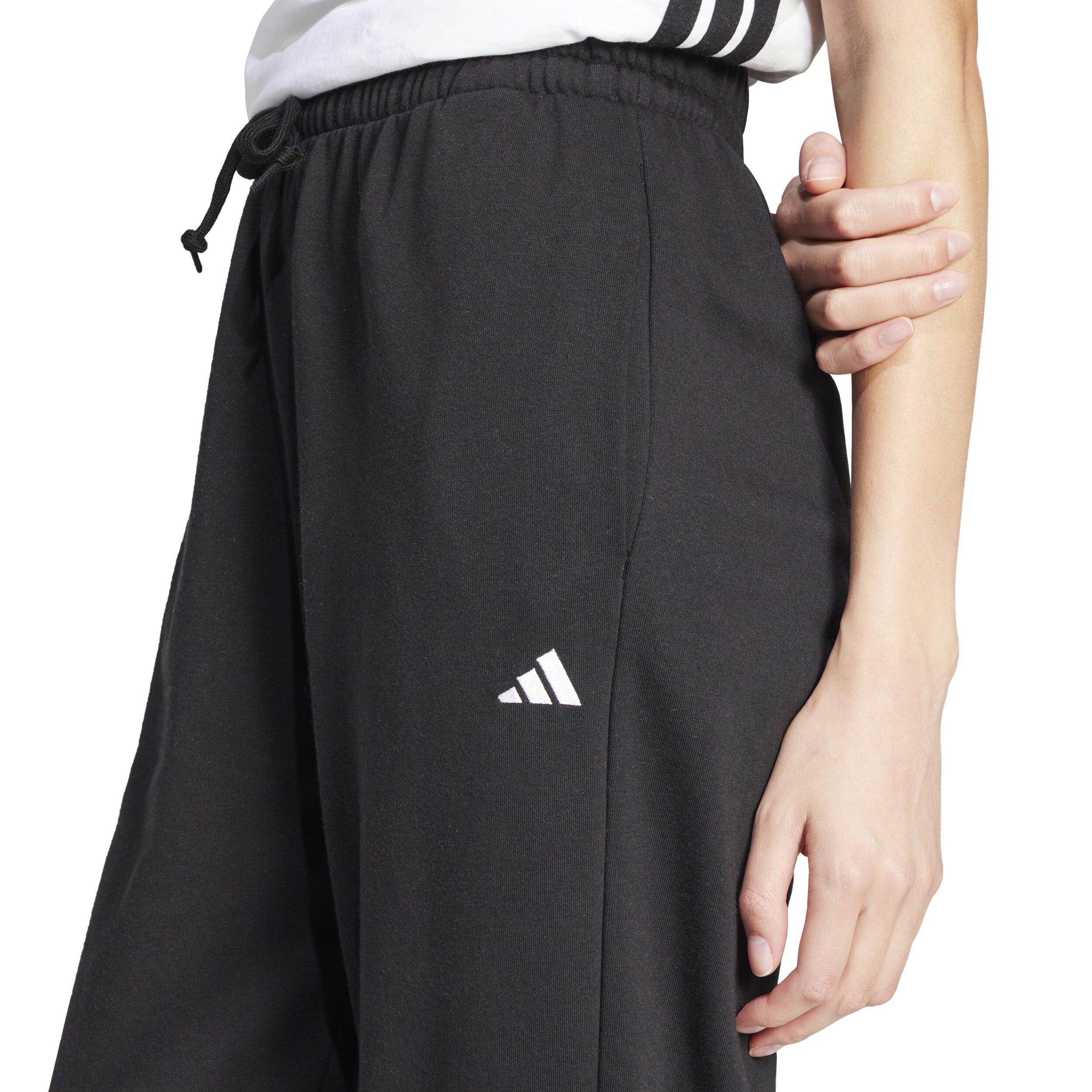adidas Essentials Small Logo Cuffed Pantalon Survêtement Femmes - Noir