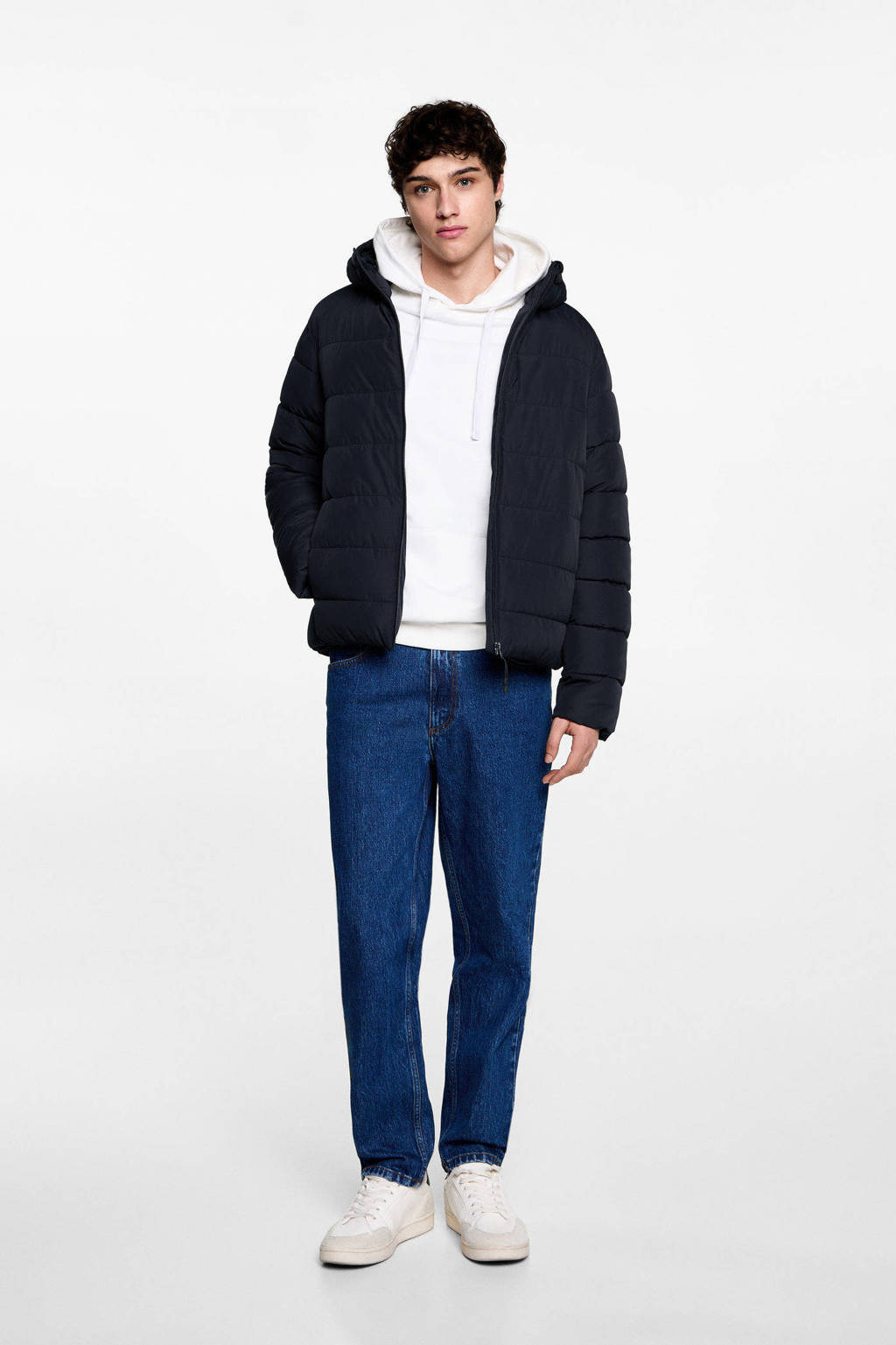 MANGO TEEN gewatteerde jas marine