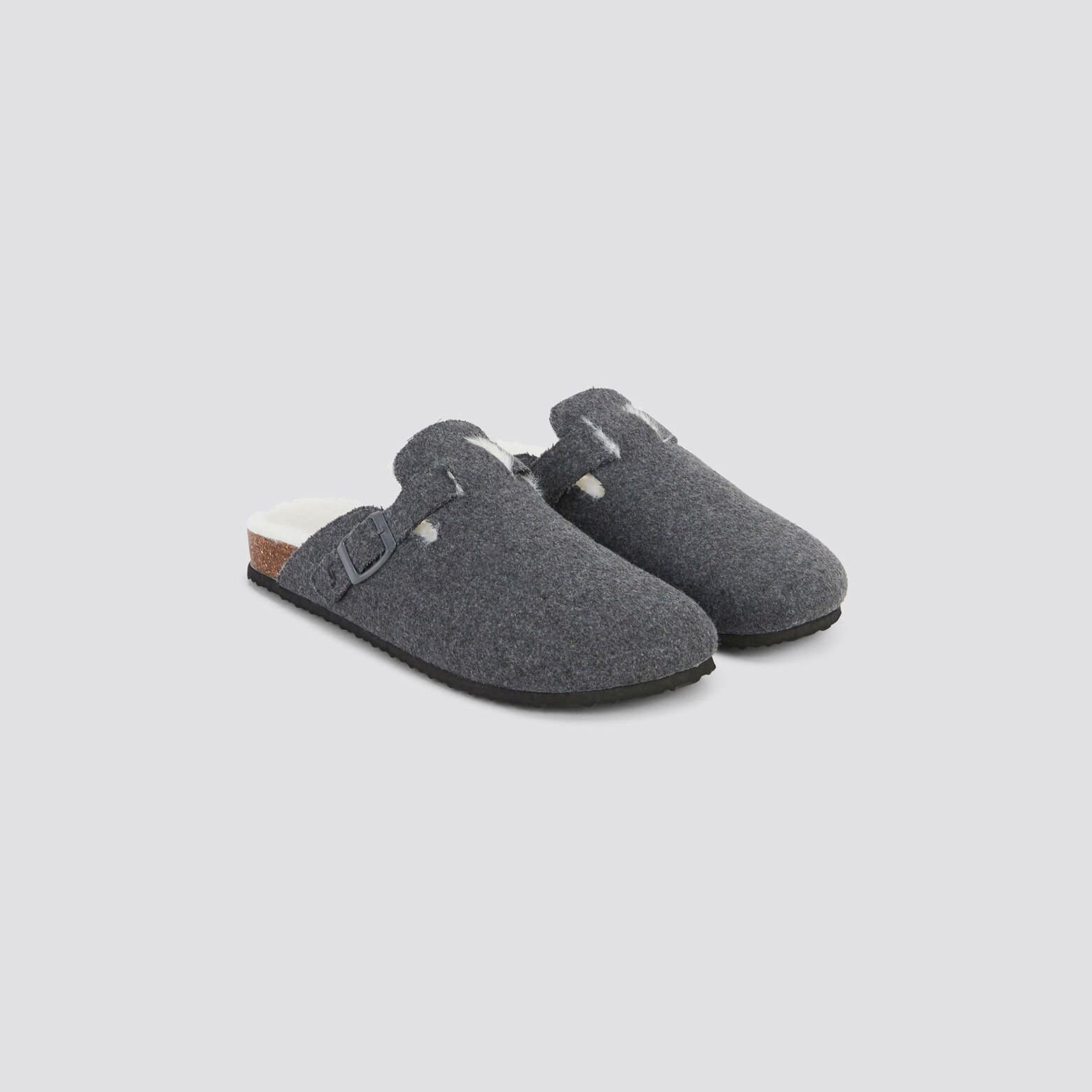 Sabot intérieur fourré Gris moyen