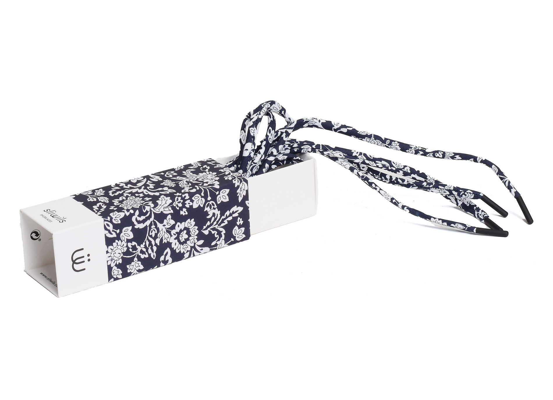 Lacets liberty marine blanc