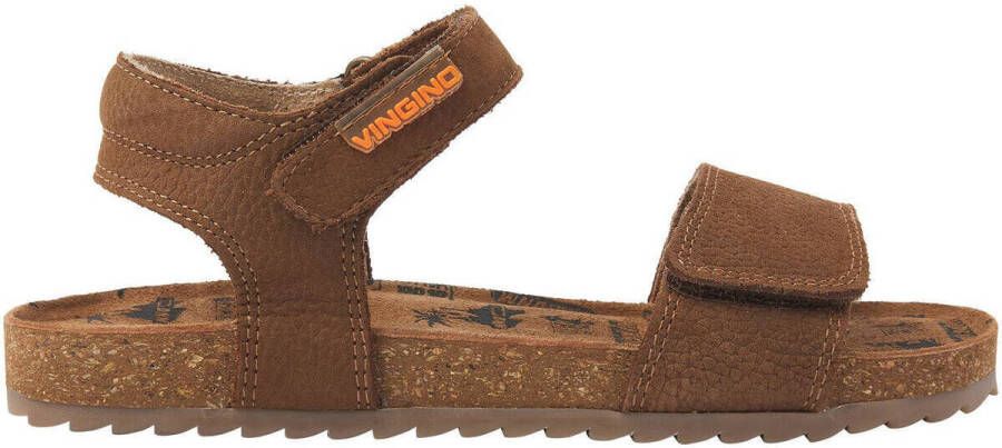 VINGINO Xavi leren sandalen bruin Leer Effen 27