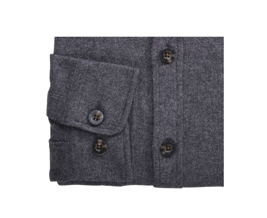 Surchemise en flanelle Gris anthracite - ANGELIN