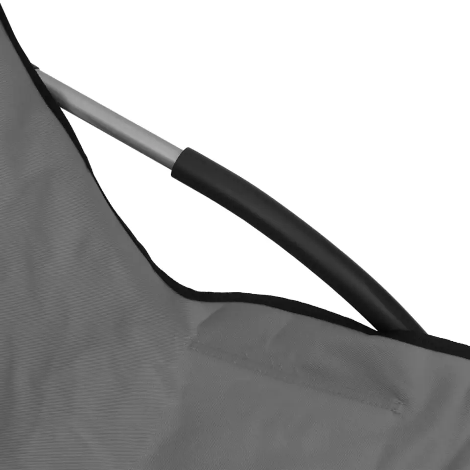 vidaXL - Campingstoel - Grijs - Stof - 2 stuks