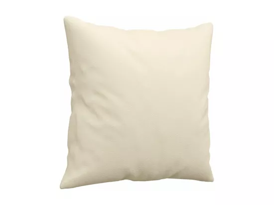 Ensemble de canapés 2 pcs avec coussins crème similicuir