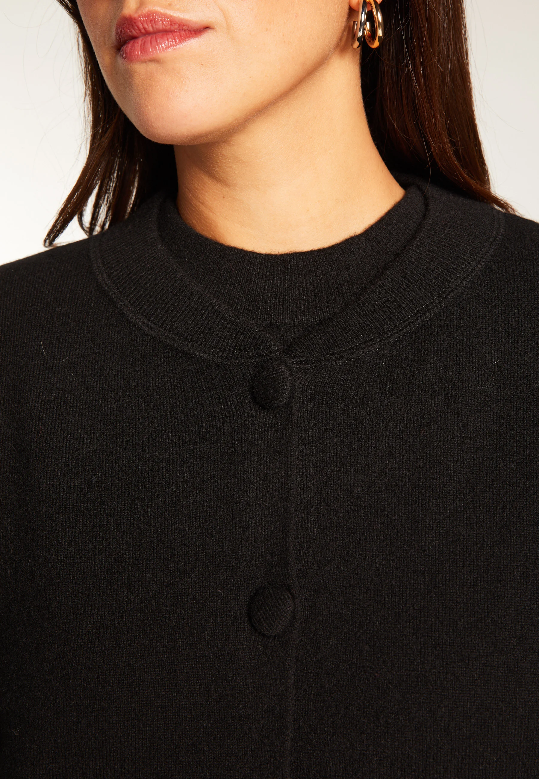 AURAAH24 - Cardigan boutonné en cachemire | Noir