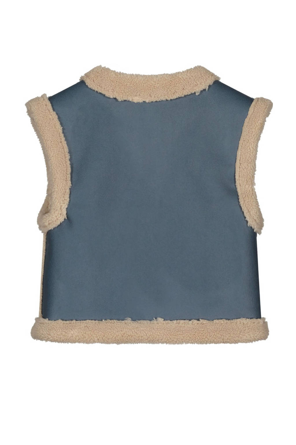 Like Flo gilet Dewi met borduursels blauw/ecru