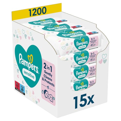 Pampers Sensitive Feuchttücher 15er Pack