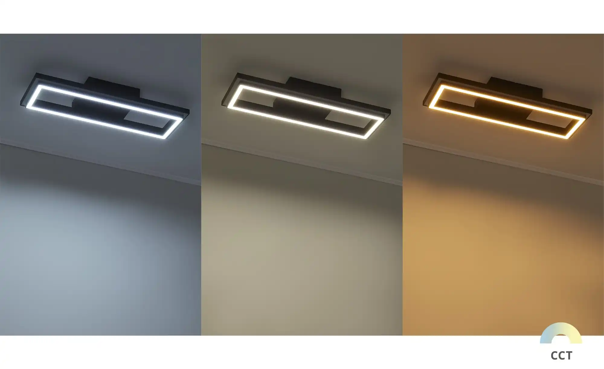 KHG Smart-Home Deckenleuchte, schwarz