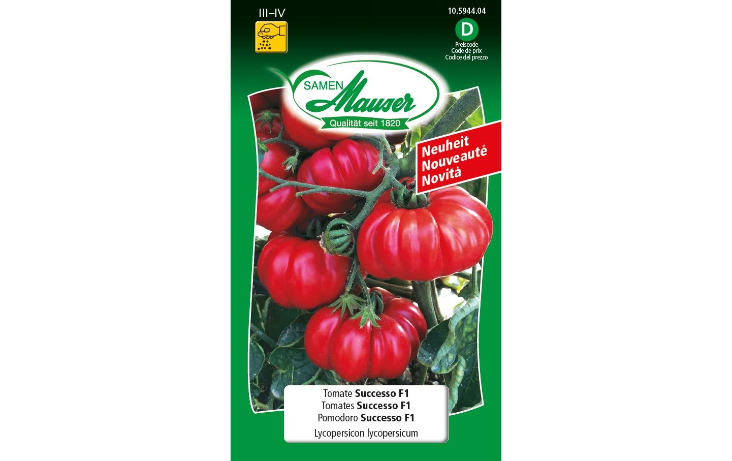 Samen Tomate Successo F1Gemüsesamen