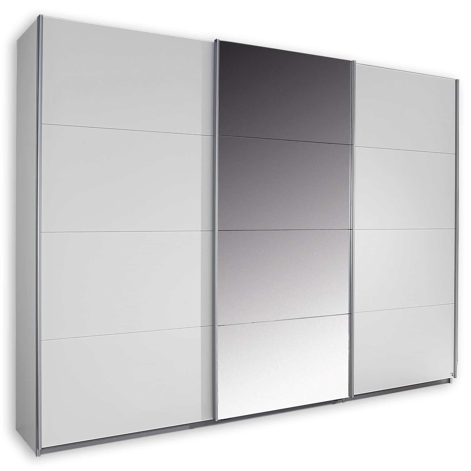 Schwebetürenschrank - alpinweiß - 271 cm