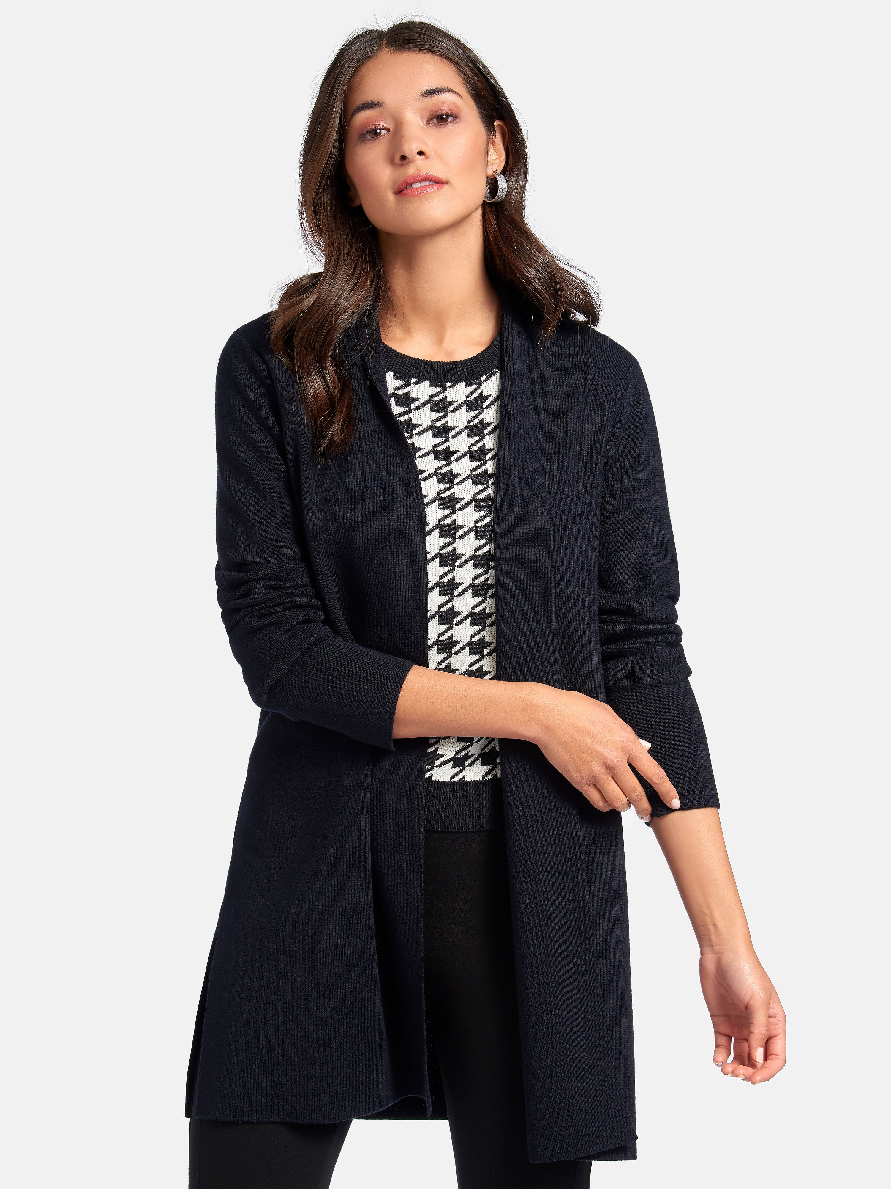 Long-Strickjacke