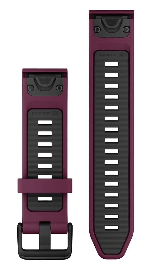 Garmin Quickfit Watch Bands 20mm Merlot/graphite Silicone