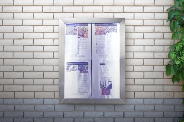 Securit® CLASSIC informationsdisplay i rustfrit stål