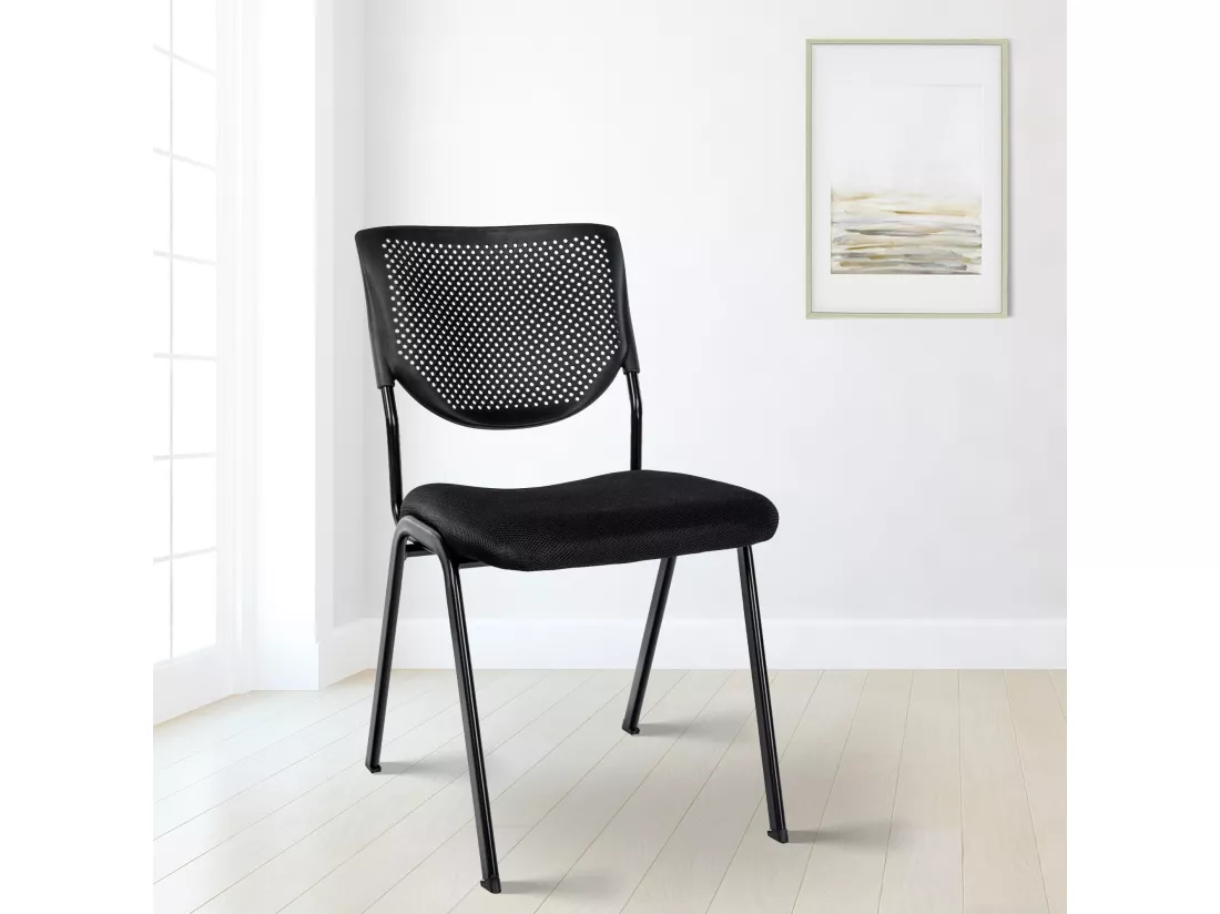 Chaise de conférence - Tissu - Noir / Noir - Kaber