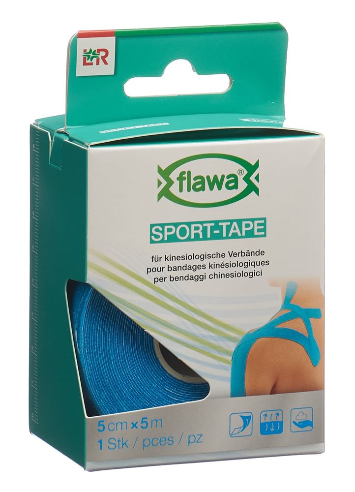 FLAWA Sport-Tape<br>1 Stück, 5cmx5m, blau