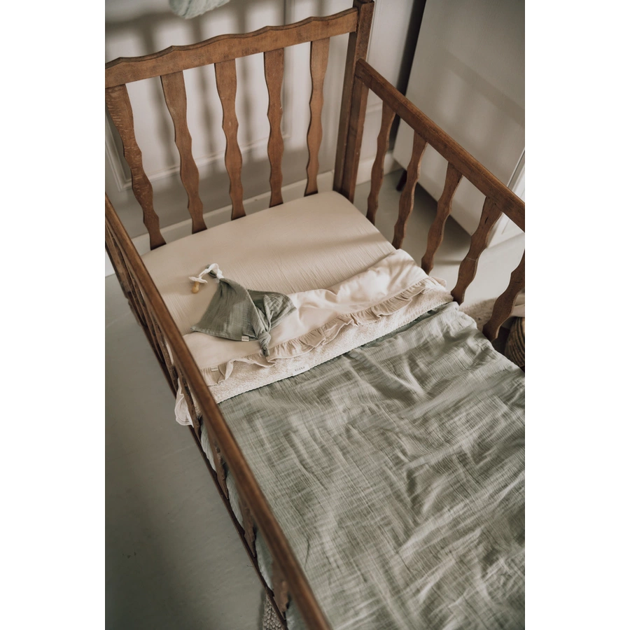 koeka Babylaken und Spannbettlaken ruffle Kombipak Faro grün