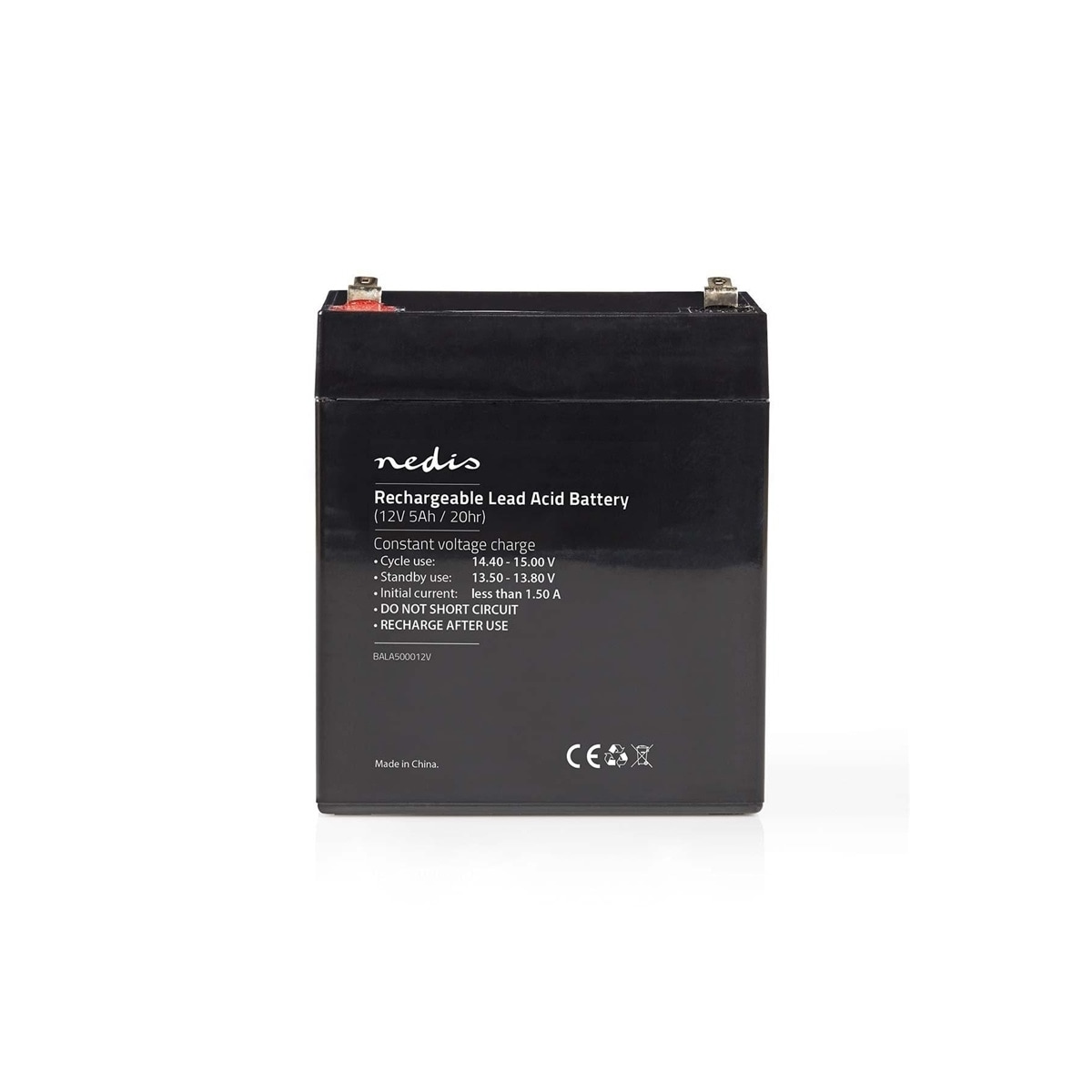 Nedis Oppladbart blybatteri | Lead-Acid | Oppladningsbar | 12 V | 5000 mAh