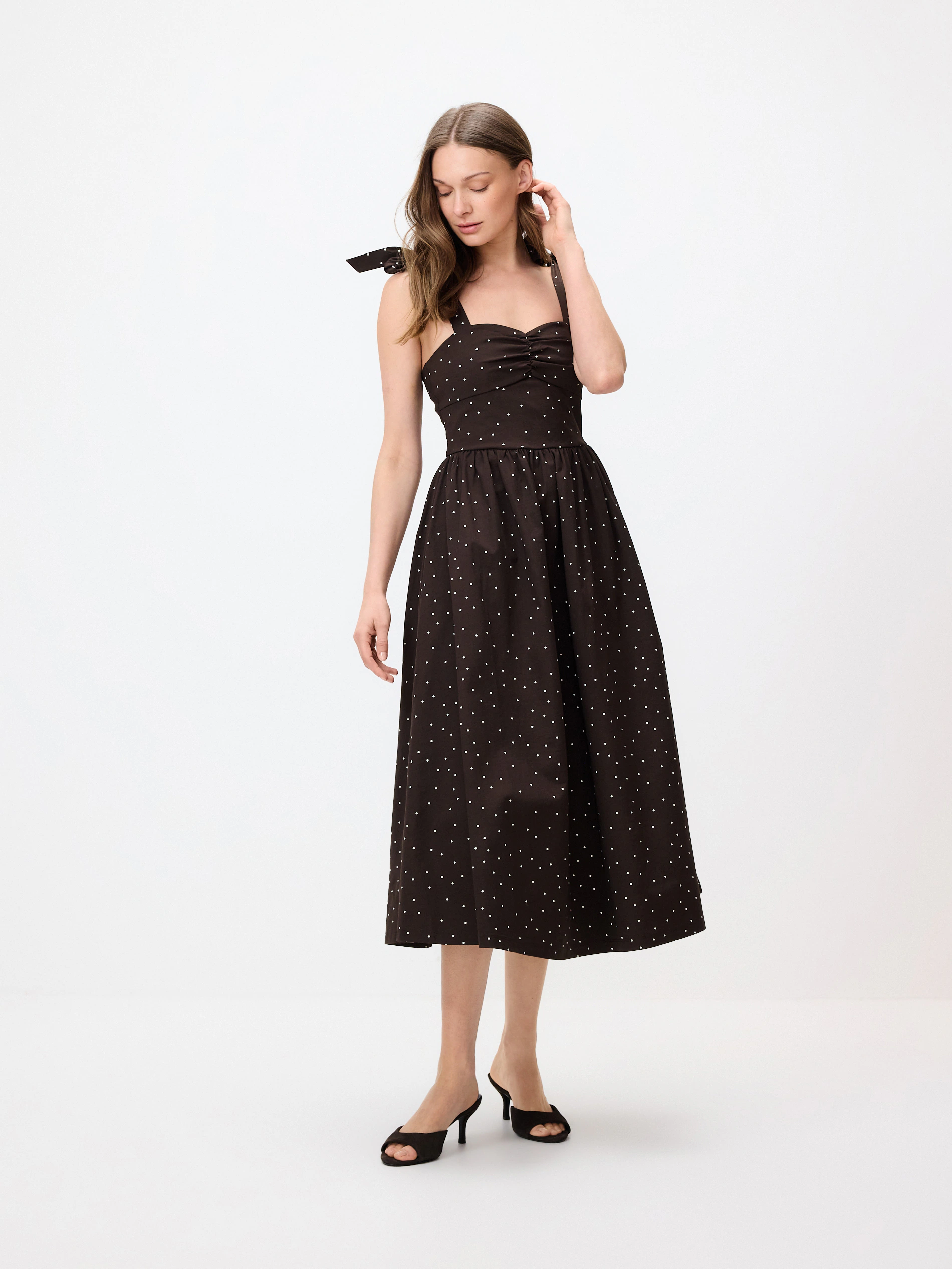 Midikleid mit Punkten