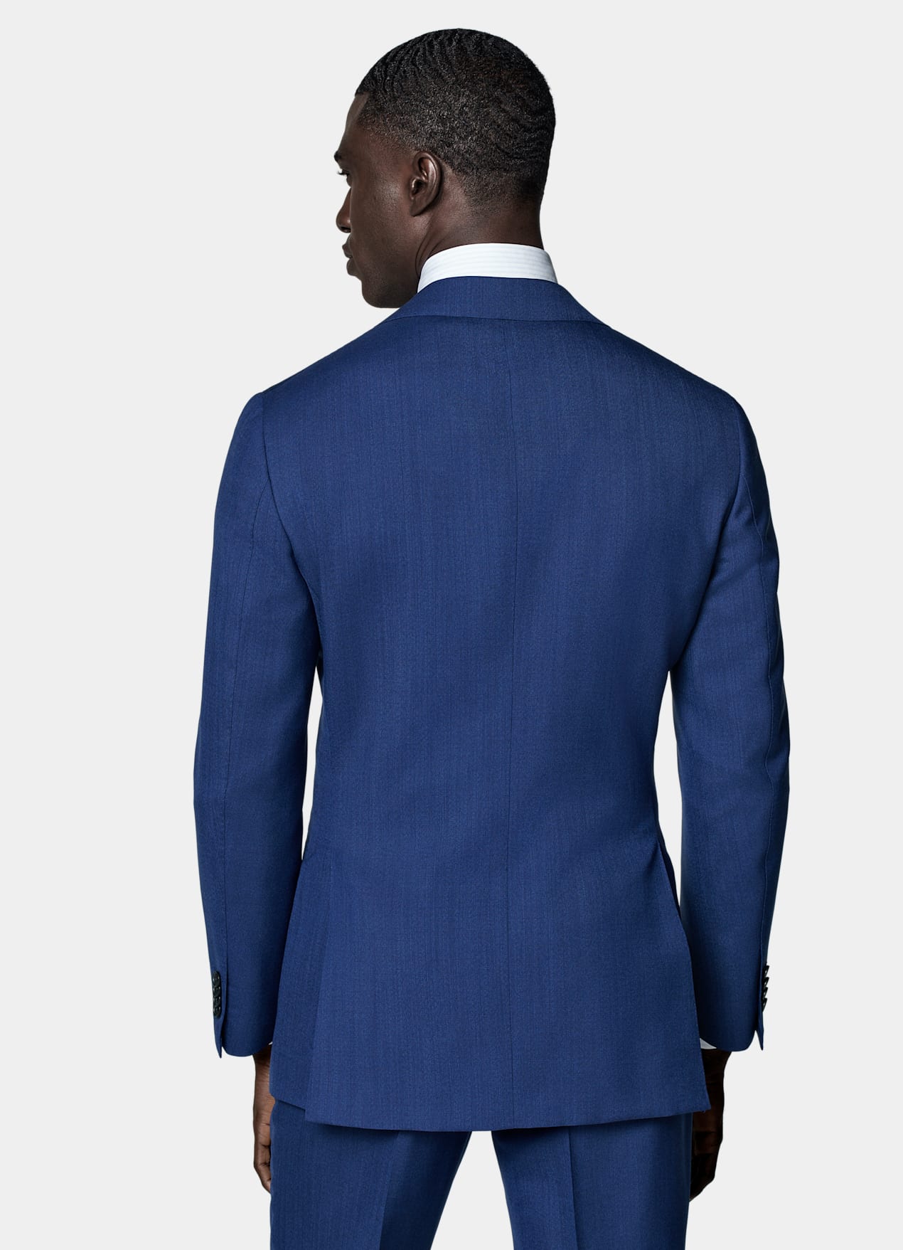 Costume Perennial Havana coupe Tailored bleu moyen