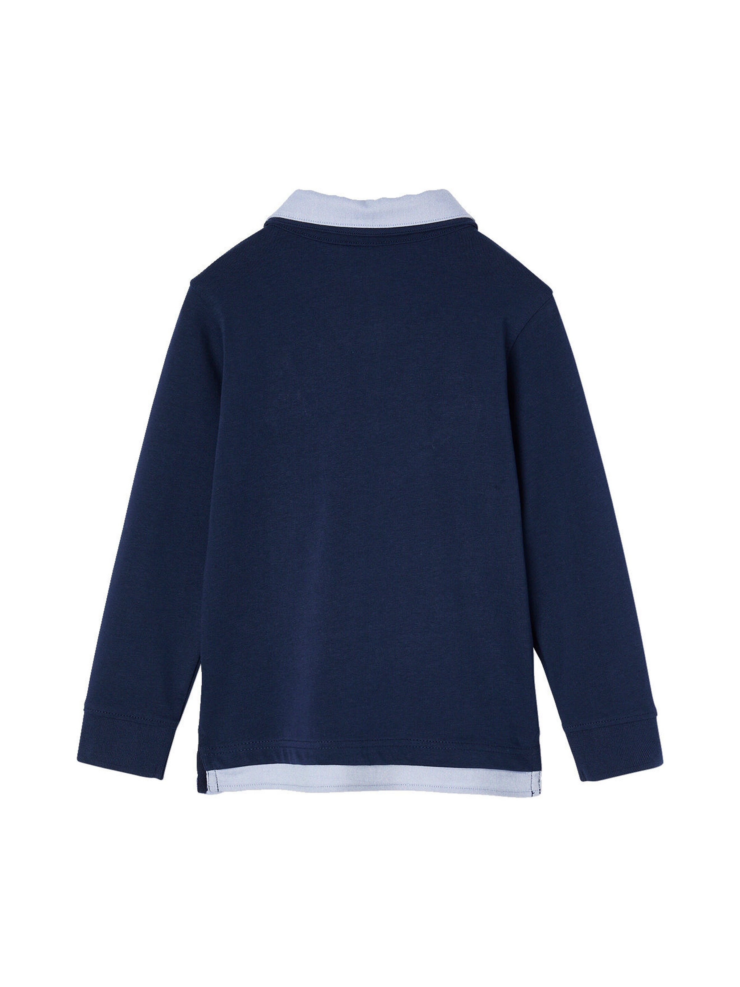 Vertbaudet Jungen Poloshirt mit Lageneffekt dunkel blau