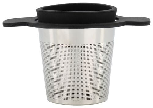 filtre à thé avec couvercle en silicone