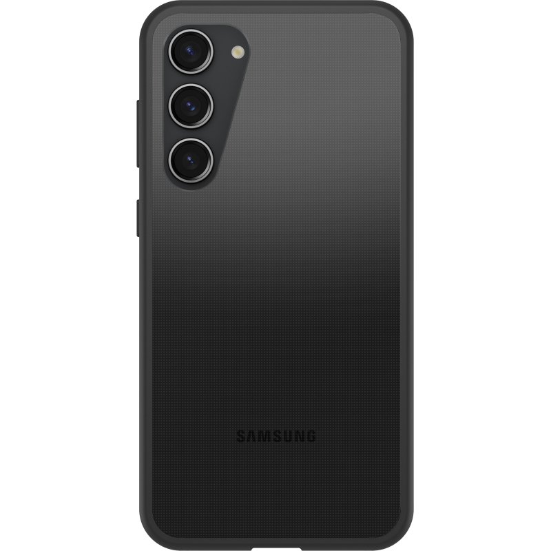 OtterBox React Série Coque pour Galaxy S23+ , Antichoc, anti-chute, ultra-mince, protection fine, testé selon les normes militaires, Antimicrobien, Black Crystal, livré sans emballage